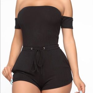 Fashion Nova Cute Black Romper